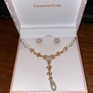 Brand new earrings and necklace set from Macys.